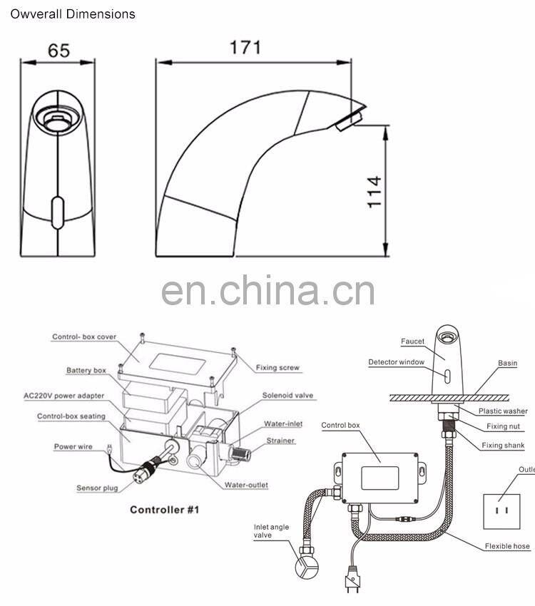 restaurant sashimi sensor faucet Touchless Infrared Sensor Tap