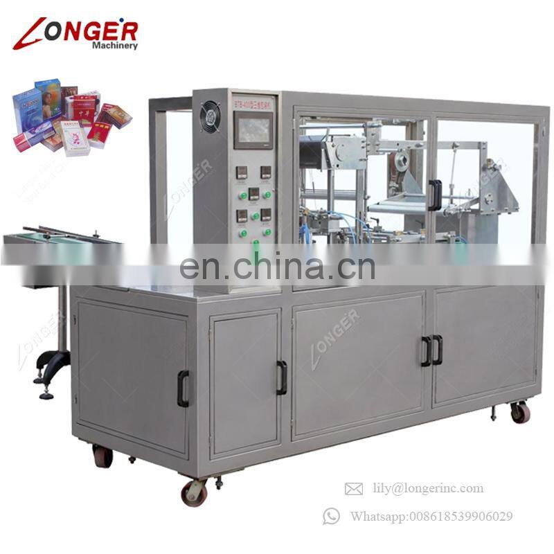 Soap Film Wrapping Box Perfume Cellophane Overwrapper Machine With Tear Tape