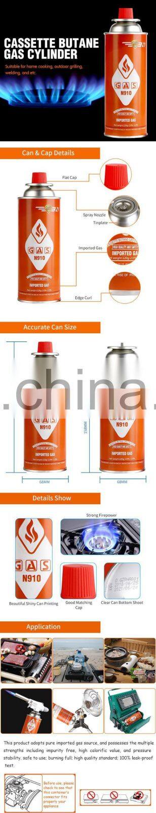 BBQ Portable Butane Gas Cartridge(220g) for Portable Gas Stove and Heater ,  Refined  Butane Refill / Cylinder for Gas Cooker