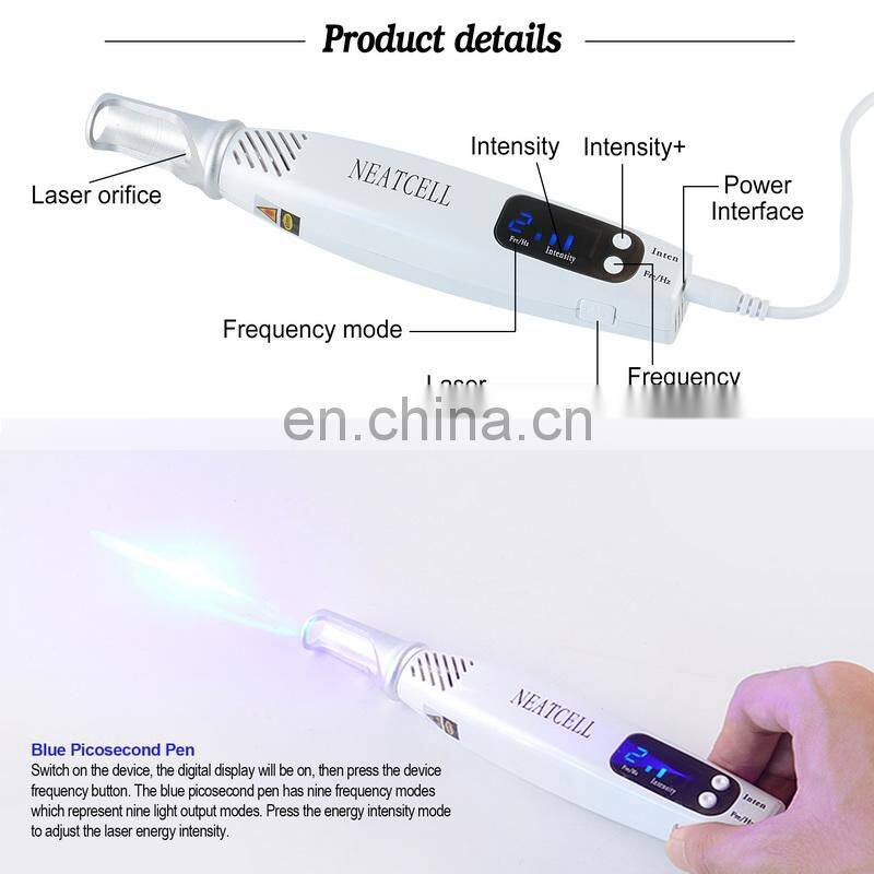 Blue Picosecond Laser Pen Tattoo Scar Freckle Removal Machine/ Red Picosecond Skin Care Device