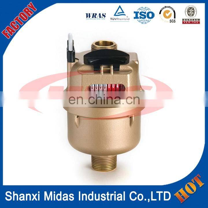 ISO 4064 Class C DN20 Brass Body Volumetric Water Meter with pulse output