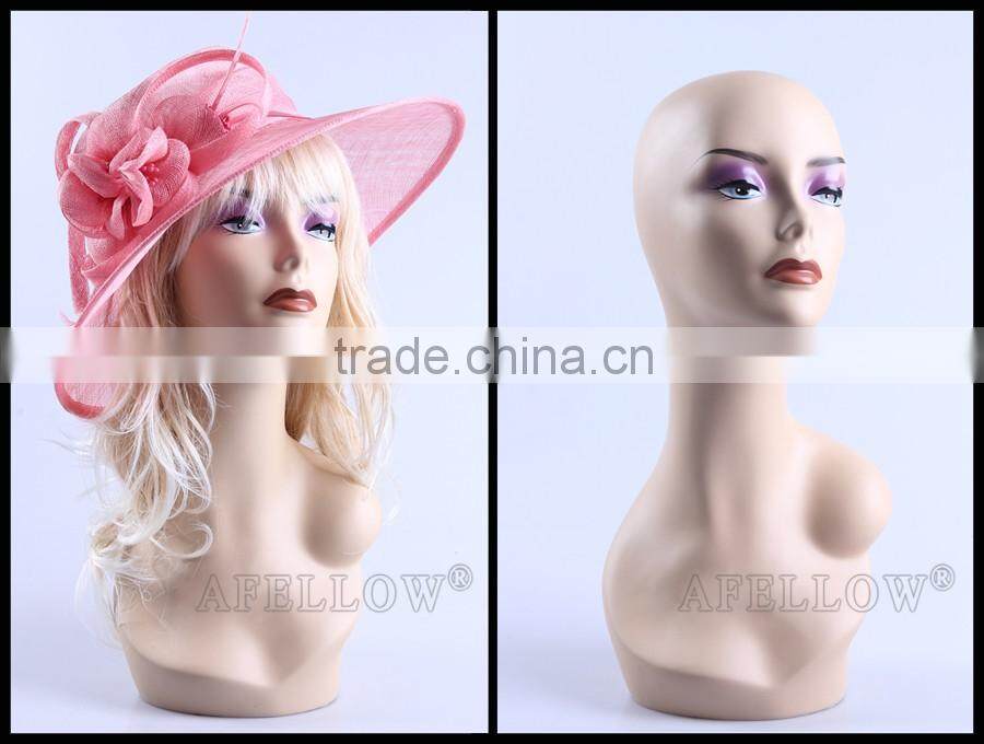 Dispaly Jewelry/ hat /scarf/wig mannequin head Plastic Head Mannequin,Female Realistic head manikin,Cheap Head, H1005