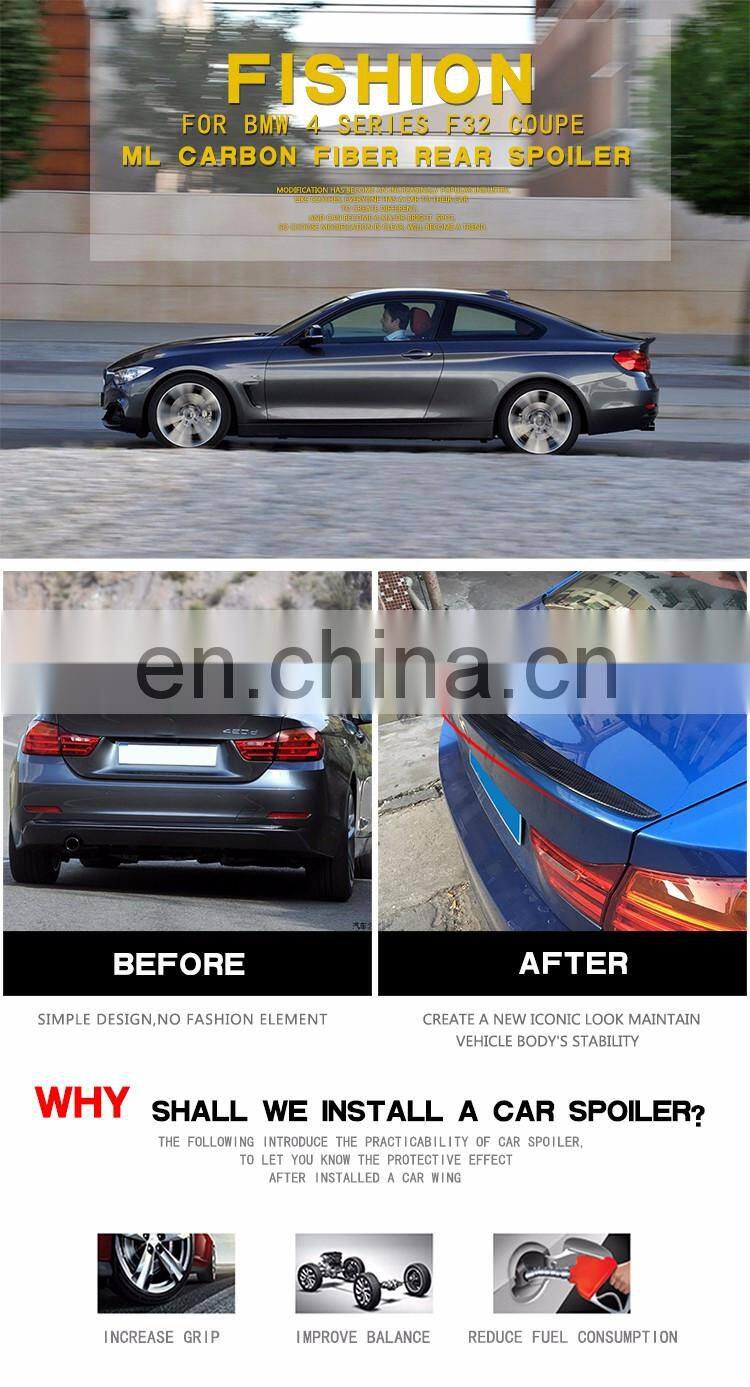 Car Carbon Fiber Rear Spoiler Wing for BMW 4 Series F32 Base Coupe 2-Door