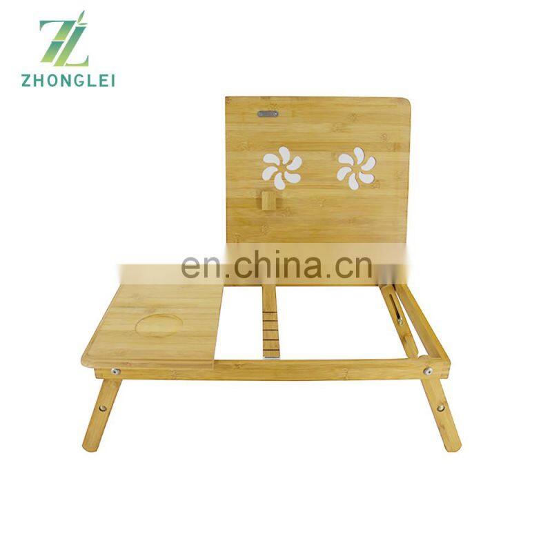 Portable Bamboo Foldable Laptop Desk Breakfast Serving Bed Tray Computer Gaming Desk Table