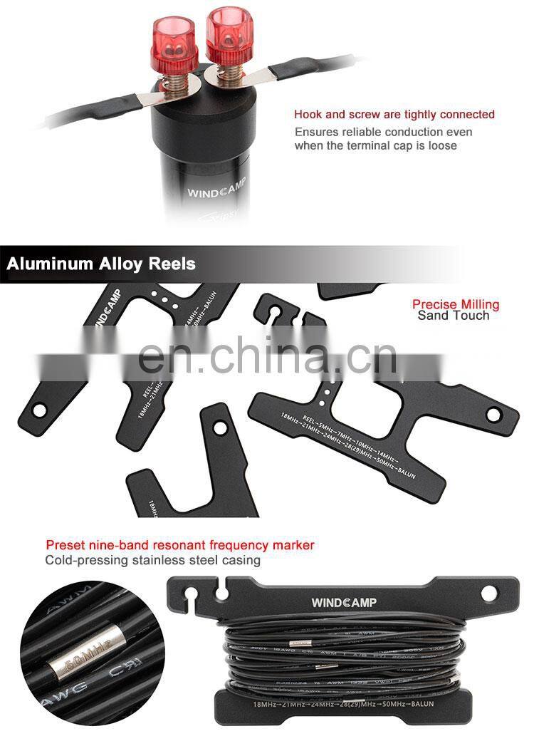 Windcamp 5-50MHz Ham Radio Dipole Antenna HF Horizontal Dipole Shortwave Antenna