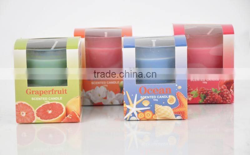 100g Scented Candle glass candle Jar ,Home Decorative wax candle jar SA-2028
