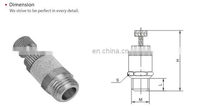 SNS PSB Series factory air brass silencer pneumatic muffler fitting silencers
