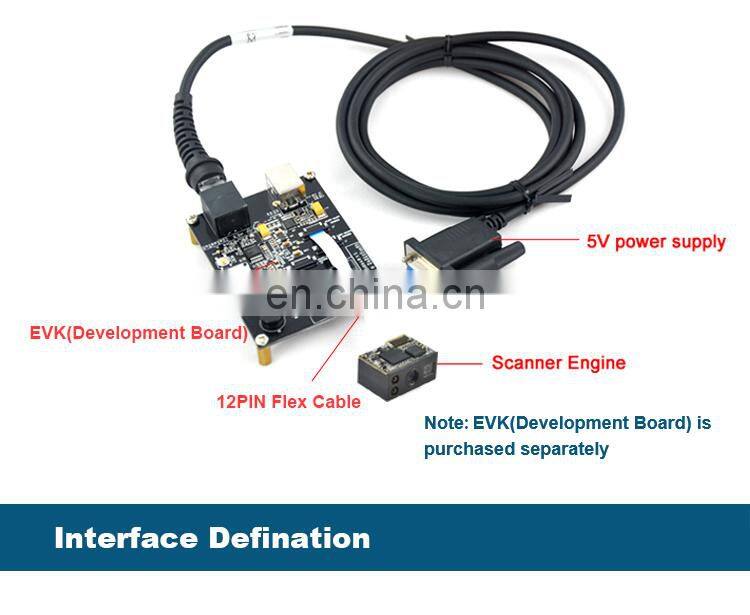 Weight 4g Mini Embedded 2D Barcode Scanner Module Laser PDA Handheld Device QR Code Scanner Module