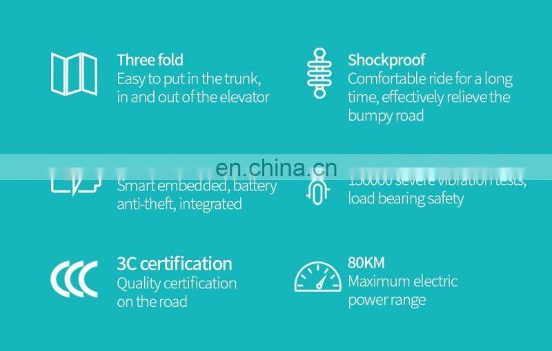 New original HIMO Z16 folding electric bike 16 inch removable lithium battery electric bike 25 km /h top speed 80 km range of 3