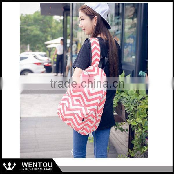 Single shoulder colourful geometric wavy custom designs canvas shopping container white carrying belt chevron messenger bags