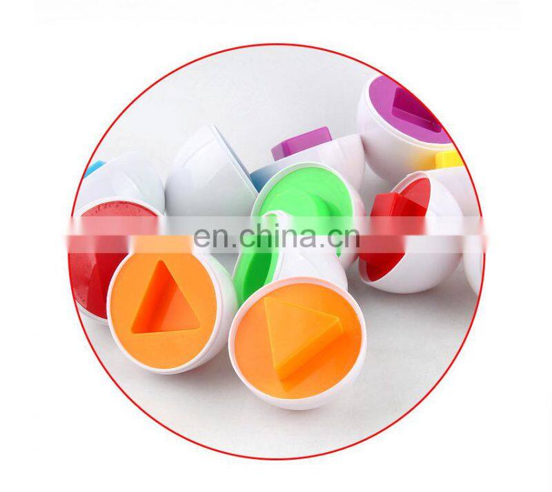 6PCS Montessori Learning Education Math Toys Smart Eggs 3D Puzzle Game Mixed Shape Popular Toys
