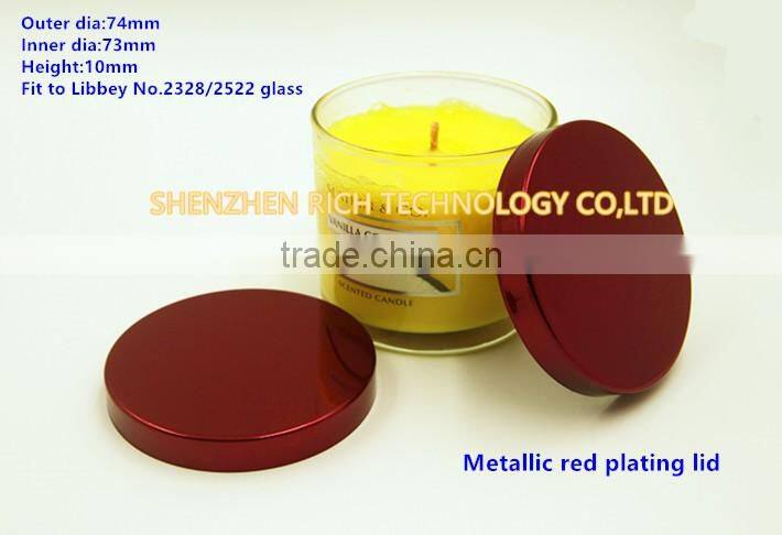 74mm metallic green plating candle lid