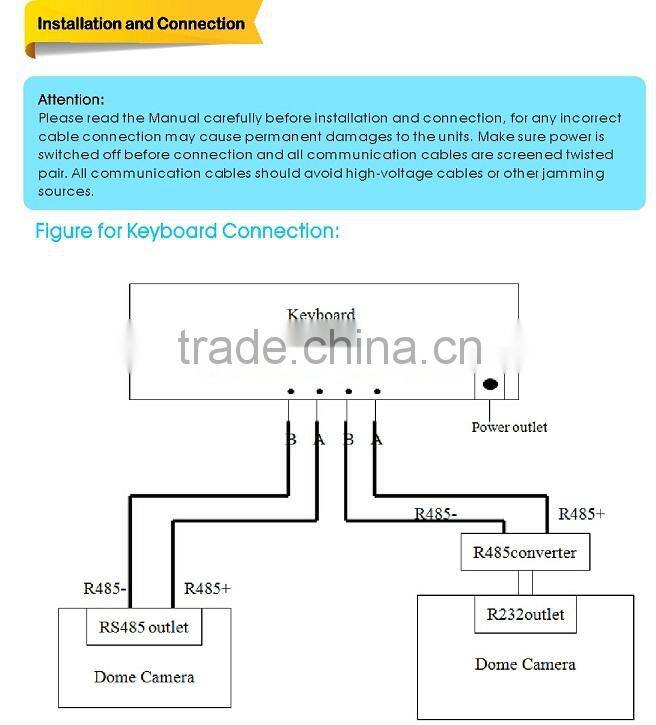 Analog 3D Mini PTZ Keyboard Controller RS485 3D keyboard controller