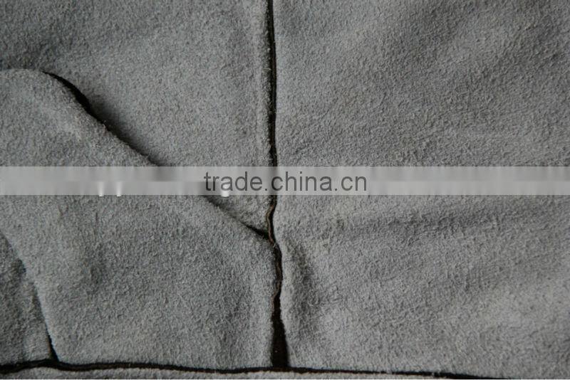 long sleeve grey welding glove/cow split leather welding glove