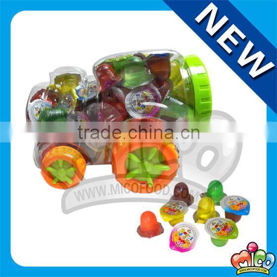 mini fruit jelly cup in locomotive jar