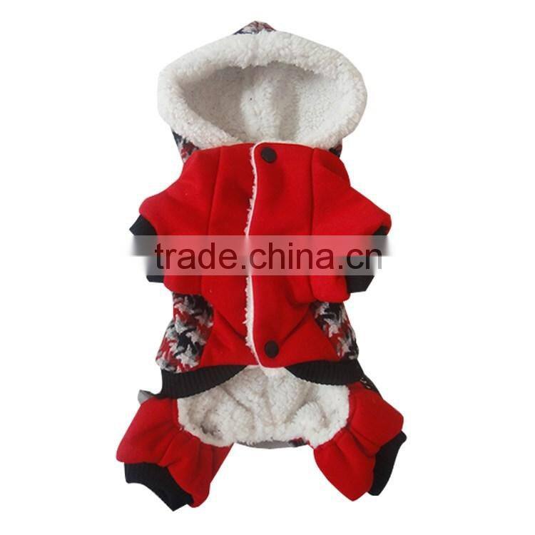 Nordic Style plovers and down four feet warm red dog clothing