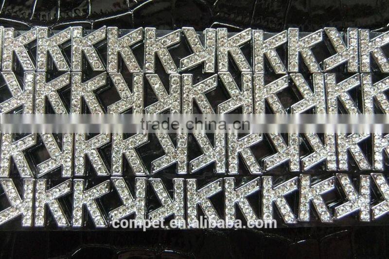 10mm Gold Rhinestone Letters Wholesale Diamond DIY Letter
