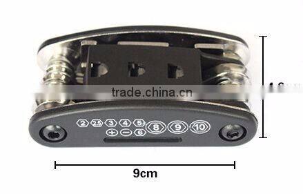 Germany 16-in-1 Multifunctional High Quality Alloy Steel Cycling Bicycle Repair Tools Black Bike Combined Tool