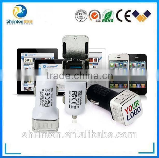 wholesale price 2 port usb car charger with CE FCC Rohs approval