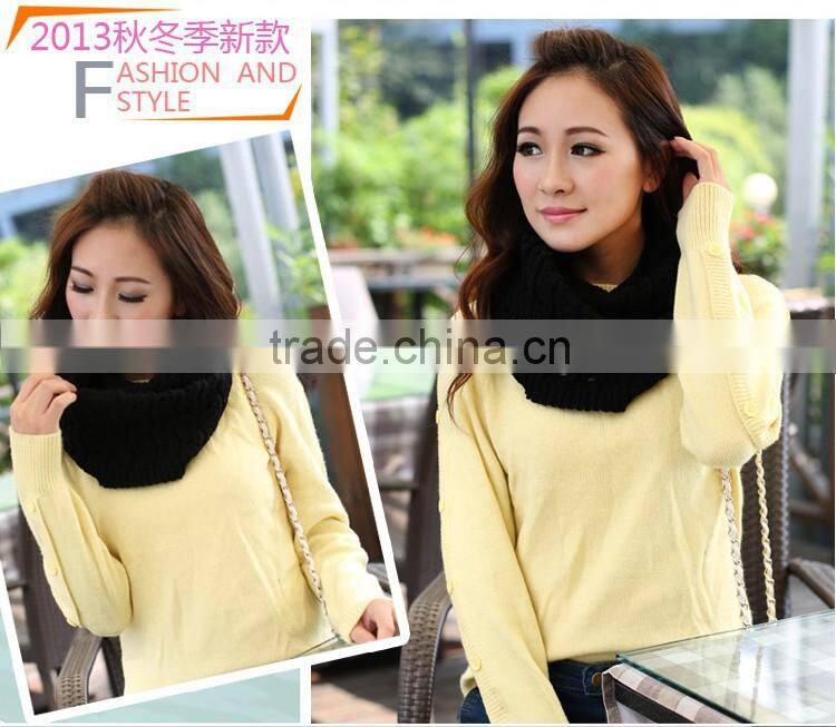 Winter Fashion Wool Chevron Circle Loop Scarf