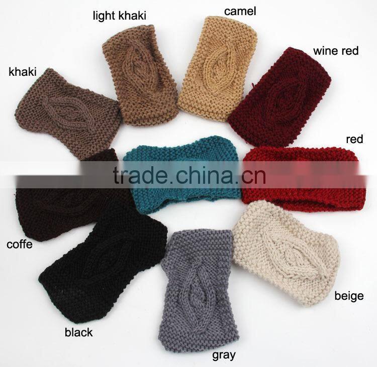 Hand Knitting Eye Style Warm Keeping Fashion Lady Headband Hairband For Women