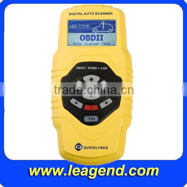 Professional CAN OBD2/EOBD car computer auto diagnosic tool T69 -Support live data graph and data print out,multilingual