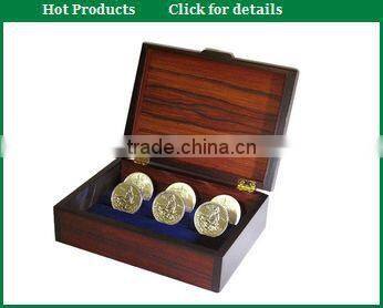 Elegant Fancy Wooden Silver coin Display Box for Gift