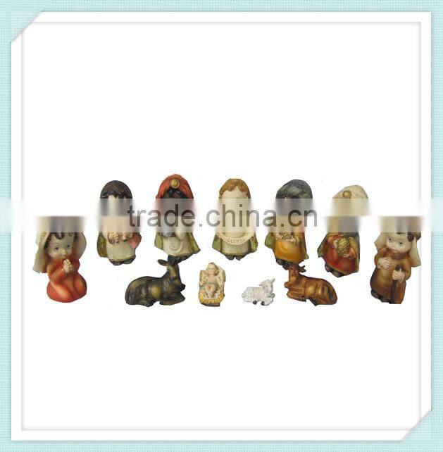 new style cute Christmas Resin Nativity Set Small Figurines