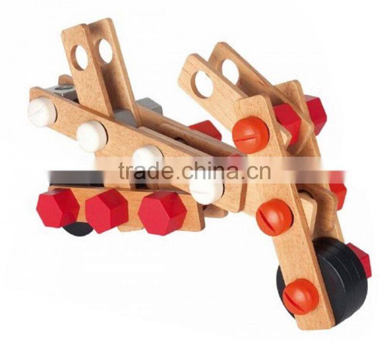 2015 New Brand Janod DIY Barrel Construction Set Wooden Educational diy Children Game of High Quality