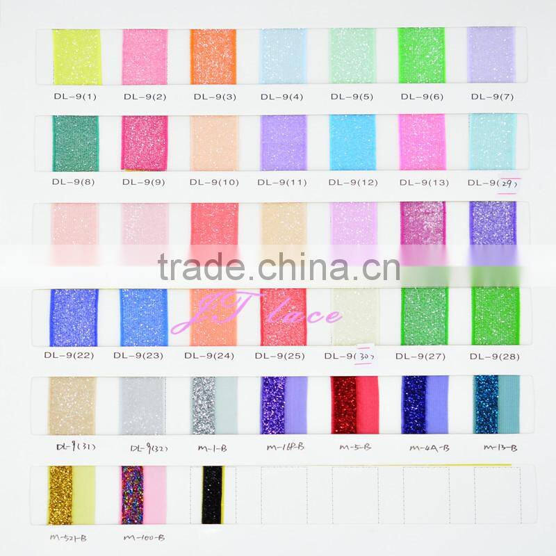 5/8'' glitter elastic- sparkle elastic- shinny elastic hedband- mixed glitter elastic