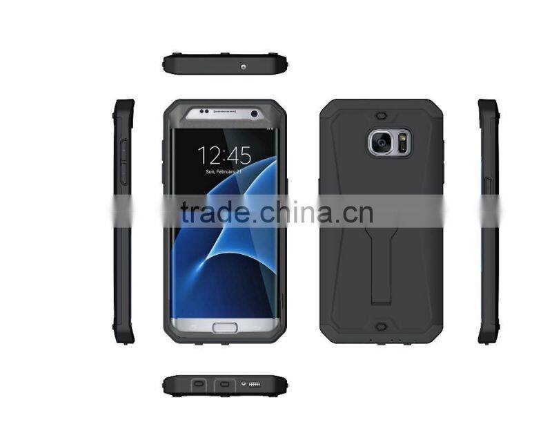 PremiumTank Style case Combo PC+TPU Kickstand Mobile back cover case For samsung S7 Edge with screen protector
