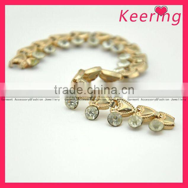 Newest Style gold Crystal Rhinestone Chain WRC-057