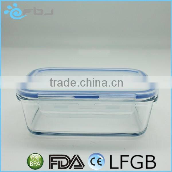 Hot Sale Clear Airtight Microwave Pyrex Glass Lunch Box