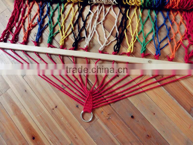 Outdoor leisure garden hammock with wooden stand