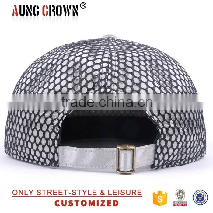 Flat brim plain snapback hat 5 panels