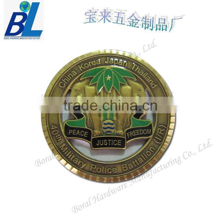 Colored alloy design souvenir coin for sale