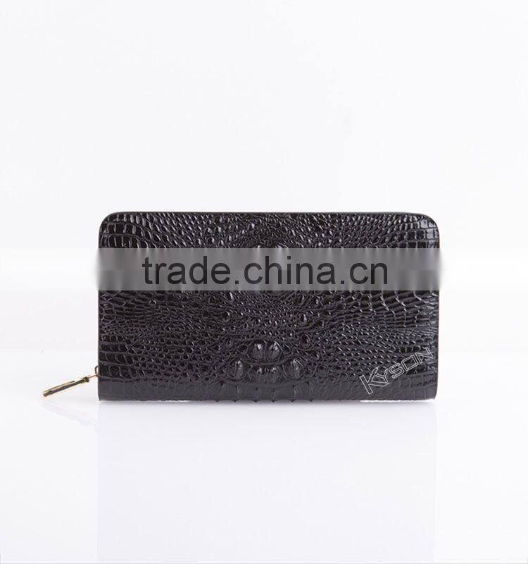 Man short old leather wallet