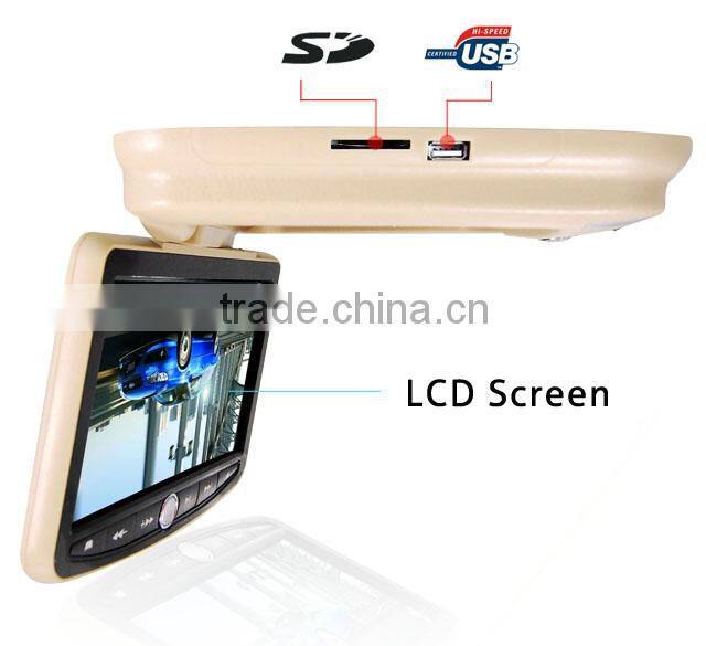 9" Flip Down Multi-media DVD Player With New Digital Panel