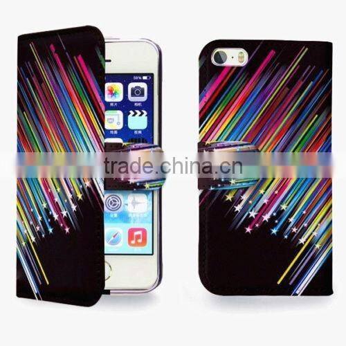 wholesale hot selling Leather Flip wallet mobile phone case cover for iphone SE