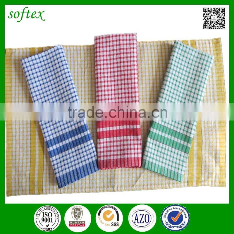 wholesale 100 cotton 16s 38x64cm 55g check kitchen tea towels bulk