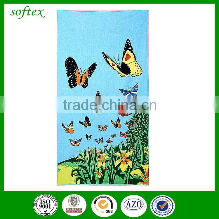 wholesale high quality print microfiber beach towel