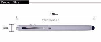 High quality led light tip ballpoint pen with laser pointer pen