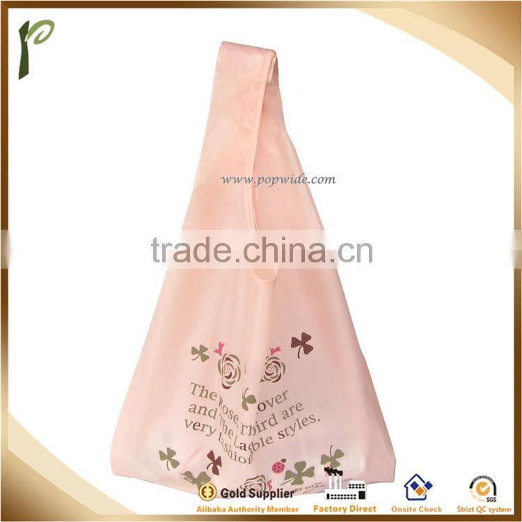 Popwide polyester reusable shopping bag, cloth shopping bag