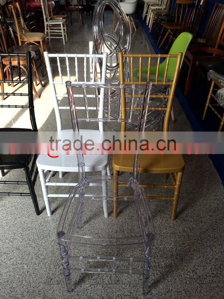 High Quality Gold Chiavari Chair / Gold Resin Chiavari Chair / Gold PC Chiavari Chair