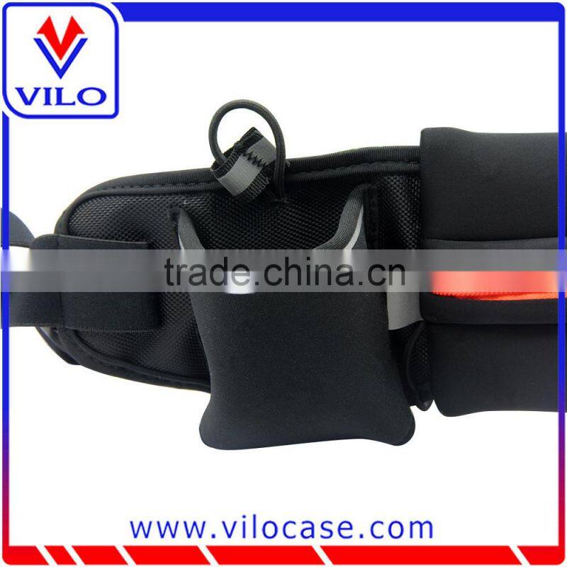 factory wholesales Running Belt Fitness Cell Case Workout Belt Riding Elastic Waist sports Bag with water bottle holders