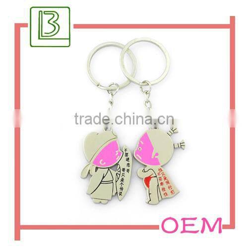 silver couple bear keychain valentine gifts for lovers