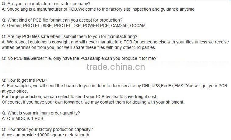 Multi---layers FR4 pcb assembly manufacturer,with certified UL