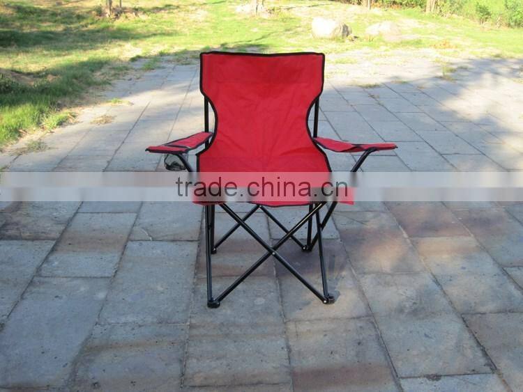 Portable folding 600 D PVC/PE Oxford Nylon Outdoor camping picnic beach foldable chair with carry bag on arm