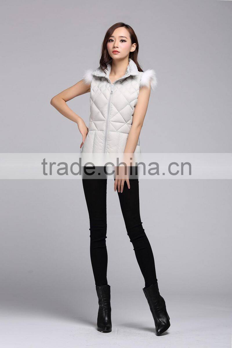 custom women down winter vest of Windproof 6058