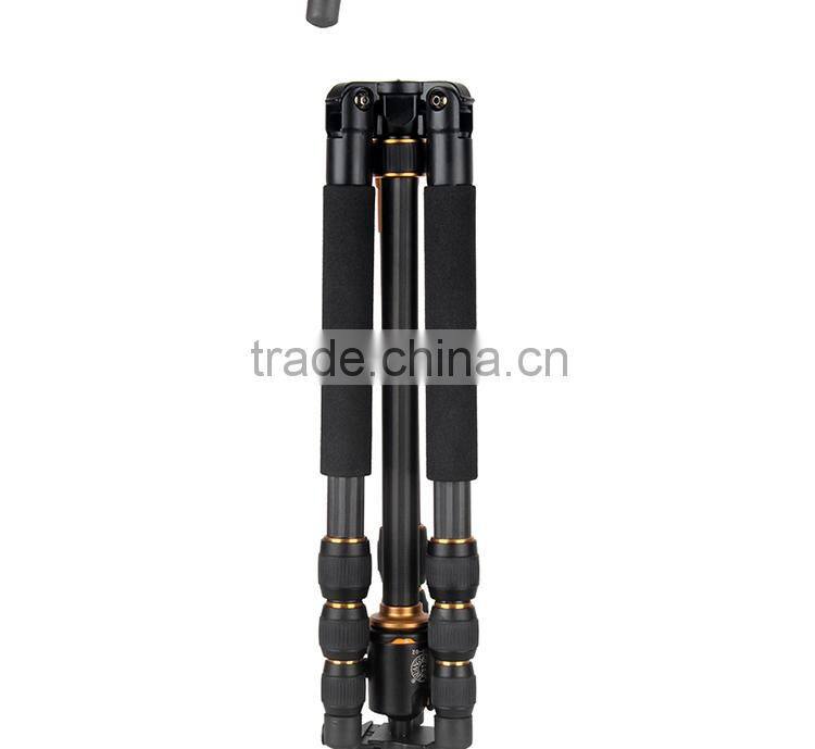 Q476 quality assurance DSLR camera tripod , carbon fiber tripod stand with twist lock and ball head